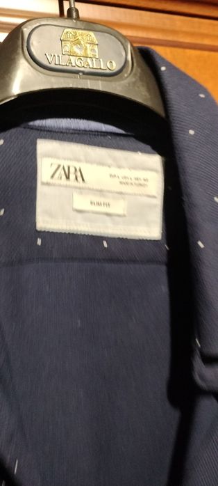 Camisa Zara Slim fit azul