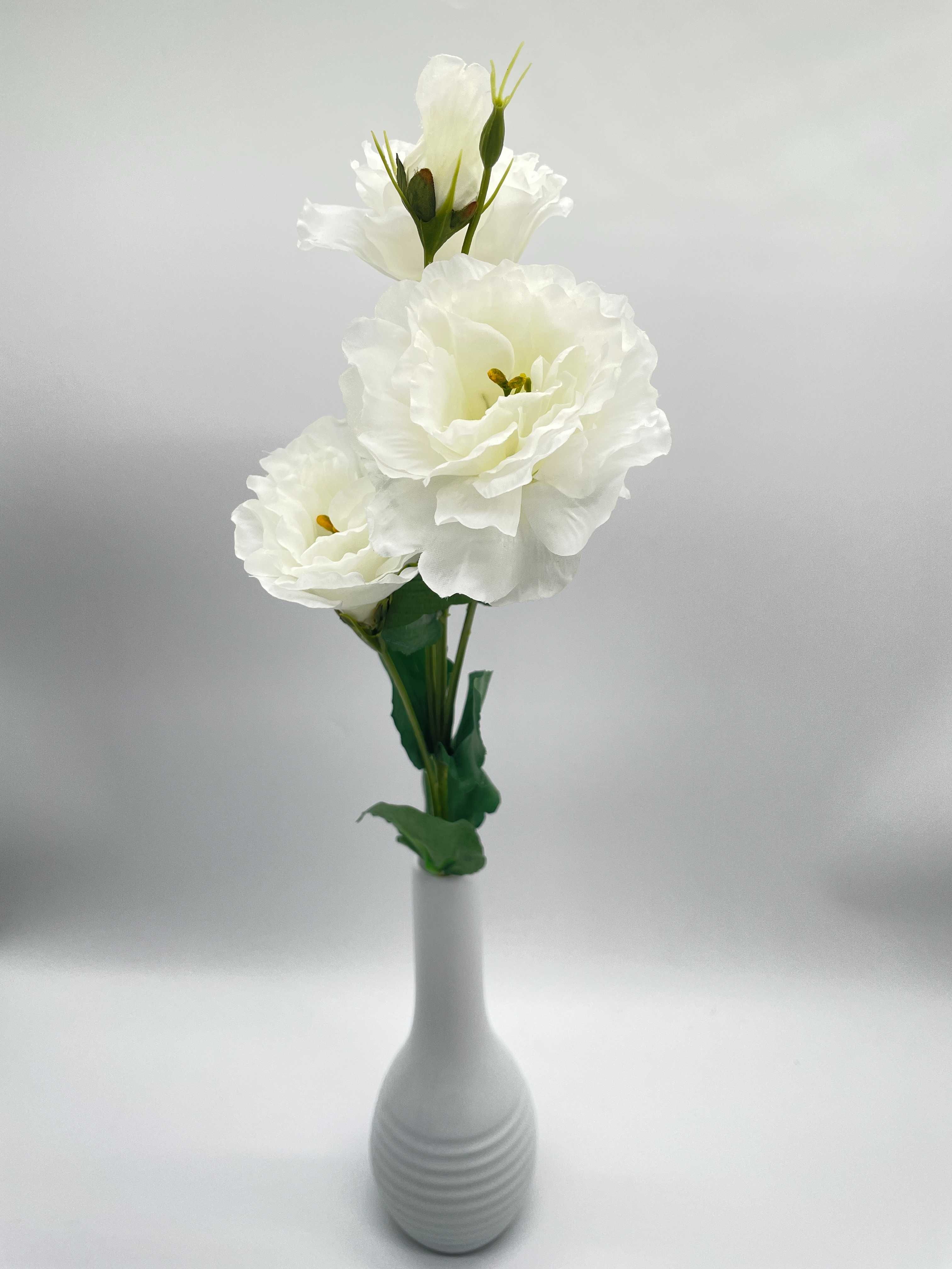 Biała Eustoma Kwiat Wazon 68 cm