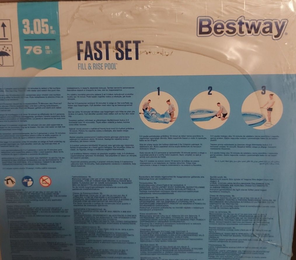 Nowy Oryginalnie zapakowany Basen Bestway z pompą i filtrem, dmuchany