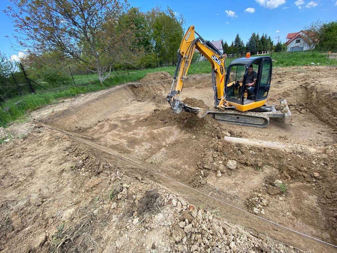 Minikoparka wozidło koparka kamień piasek beton wywrotka