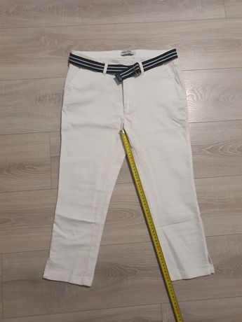 Białe spodnie 3/4, roz.S