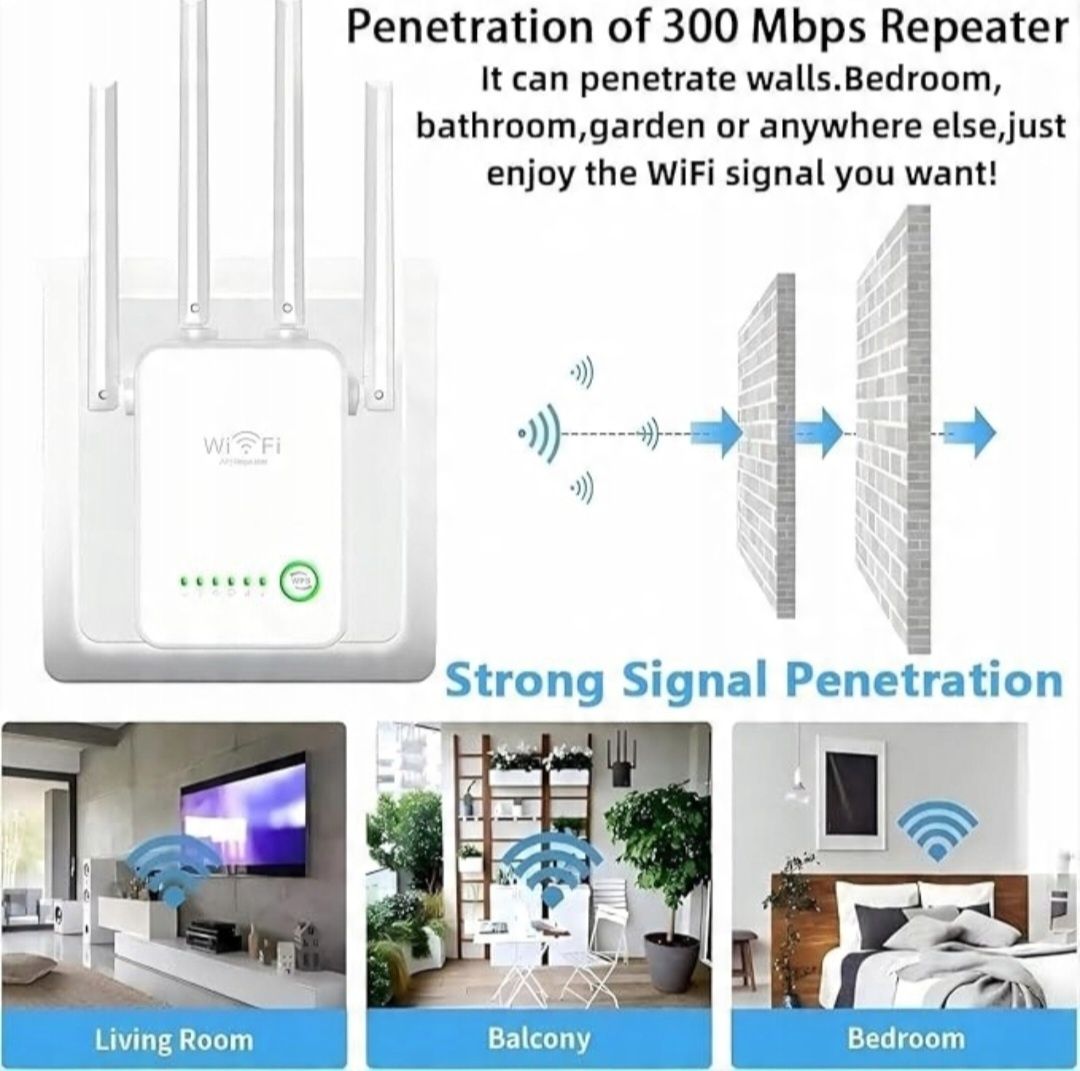 wzmacniacz WiFi sygnalu z 4 antenami