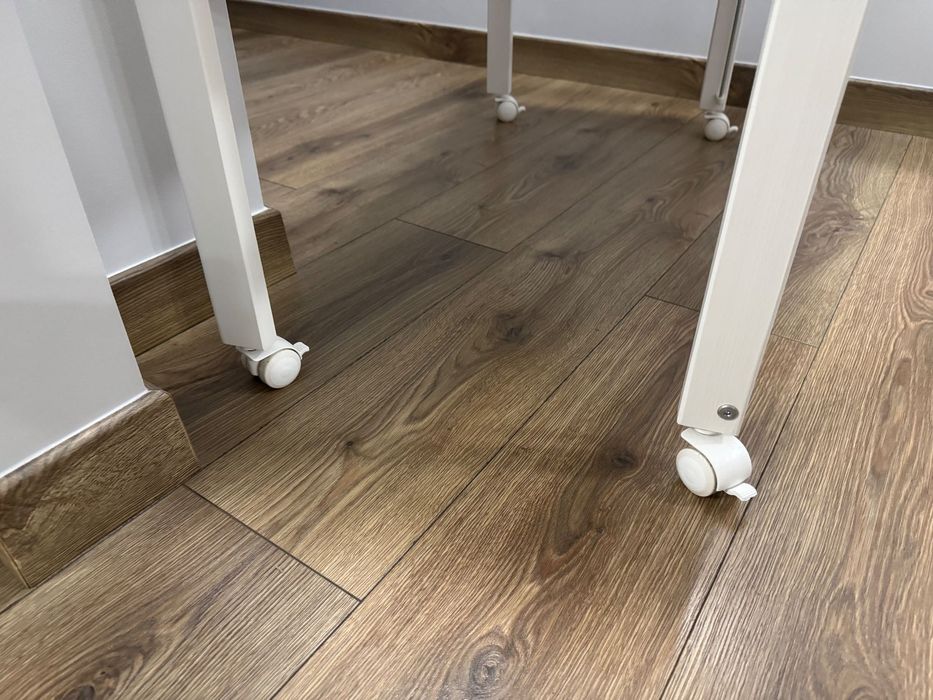 Łóżeczko na kółkach | Dostawka 40 x 90 cm | KOŁA MATERAC | 90x40 Białe