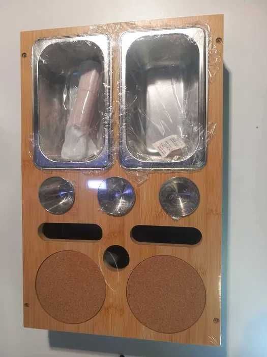 Barek taca na przekąski szklanki 2 miski 40 x 26 x 10 cm Relaxdays