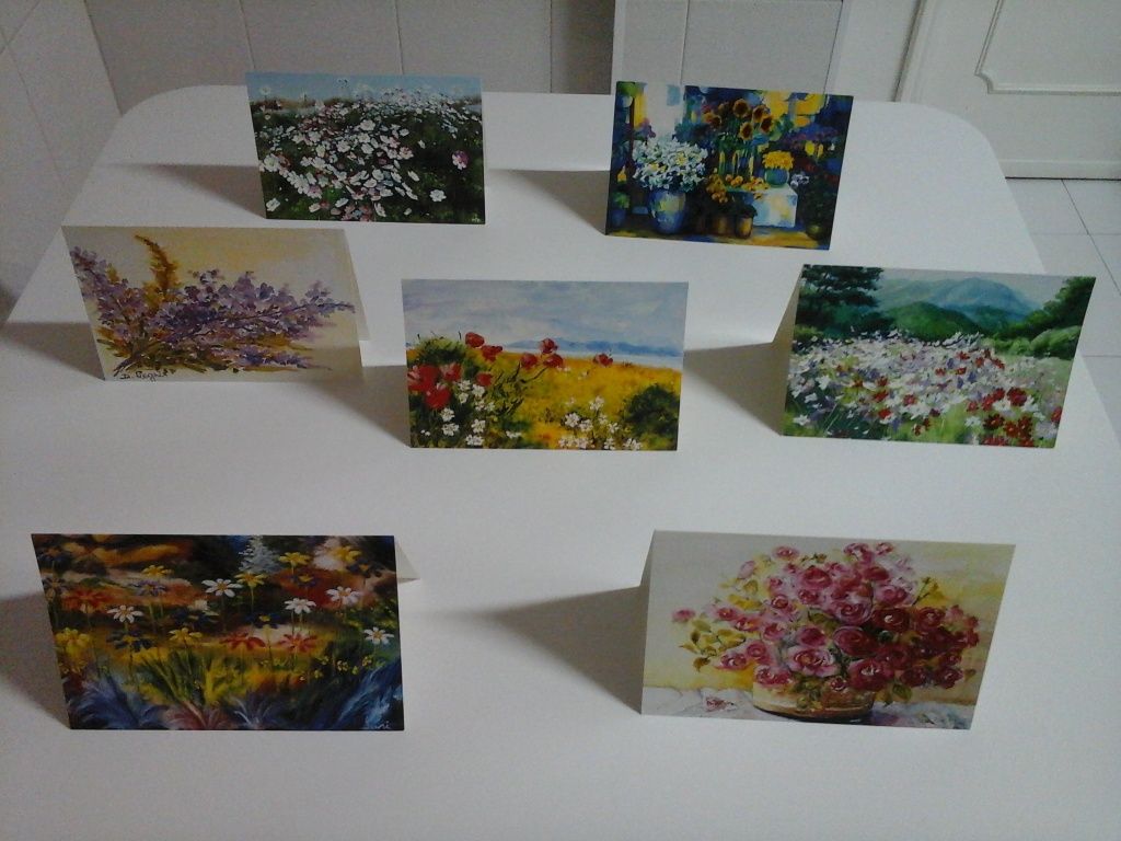 Conjunto de 7 postais tema: Flores (colecção 1)