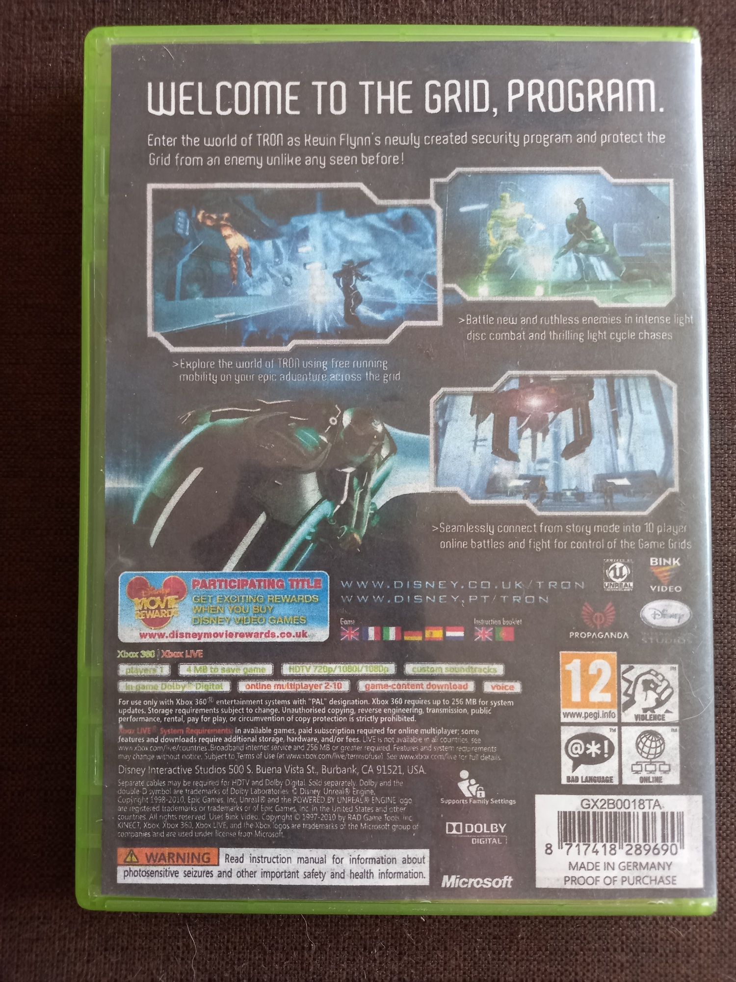 Gra Disney Tron na konsolę xbox 360