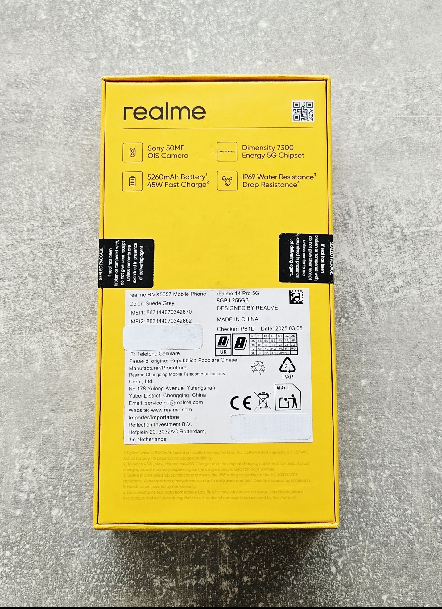 Realme 14 PRO 5G 8/256GB Suede Grey. Глобальна версія