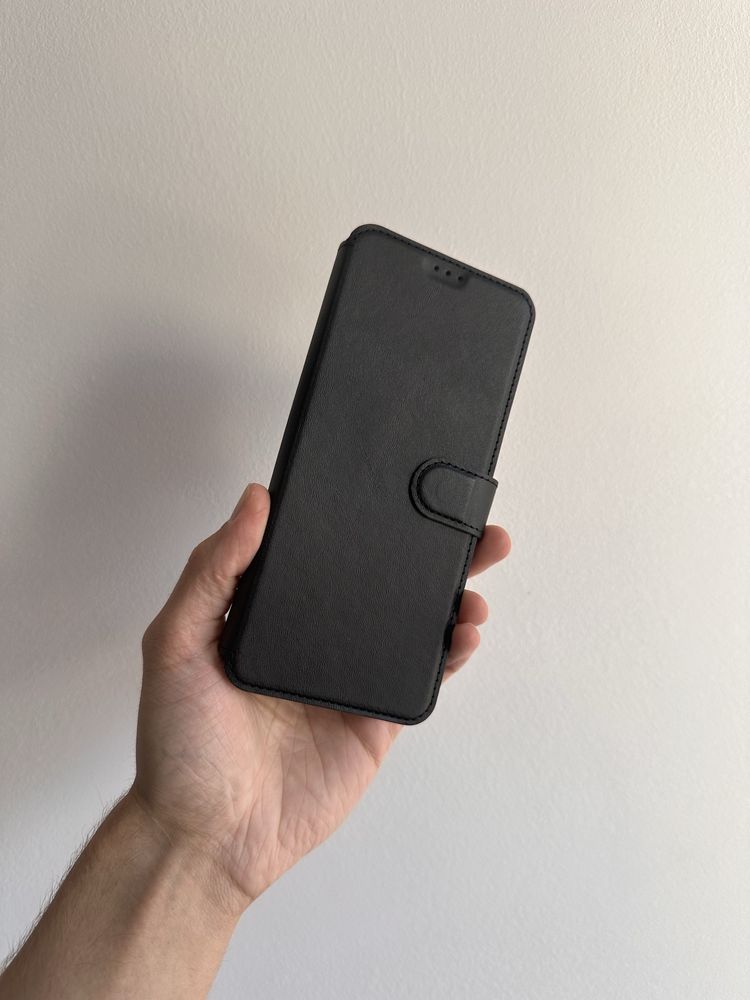 Etui z klapką czarne + SZKŁO hartowane do XIAOMI REDMI 14C