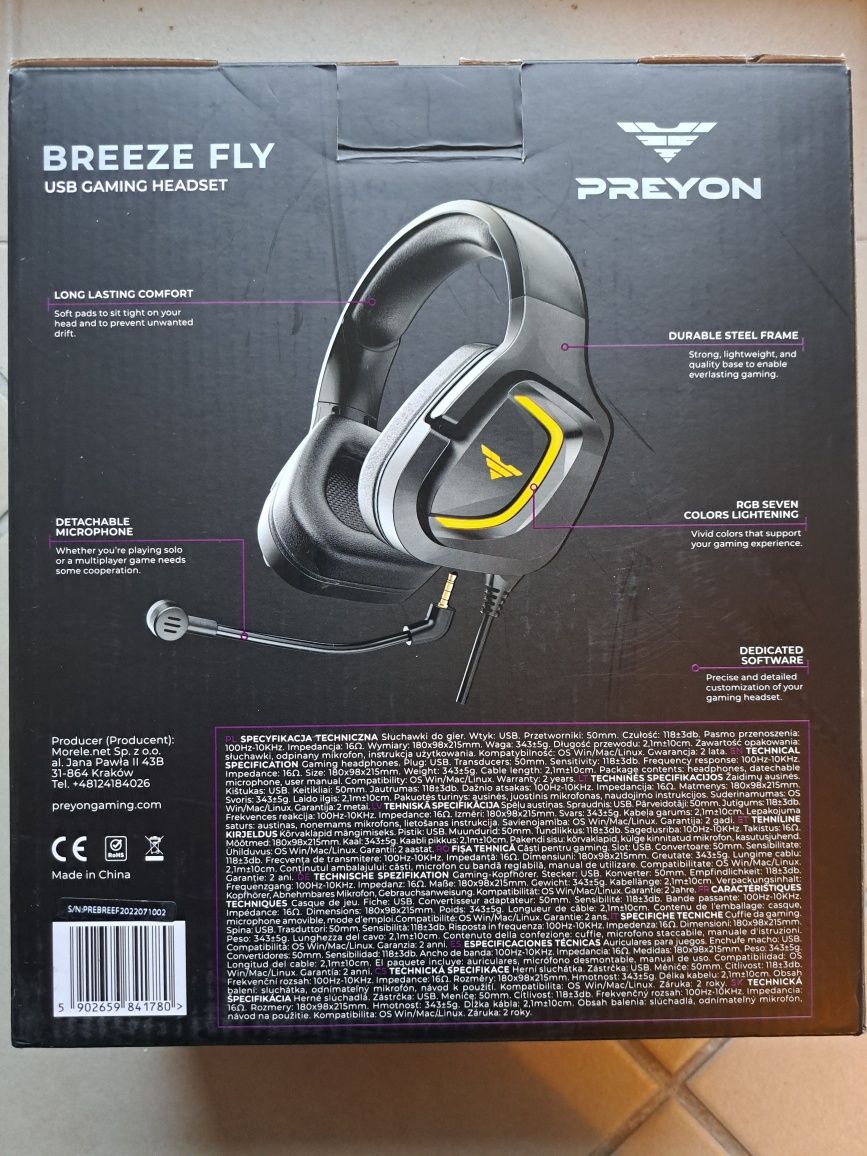 Preyon Breeze Fly - słuchawki nauszne