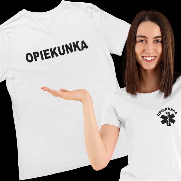 Koszulka opiekunka - różne kolory i wzory - XS - 2XL - wysyłka w 24h