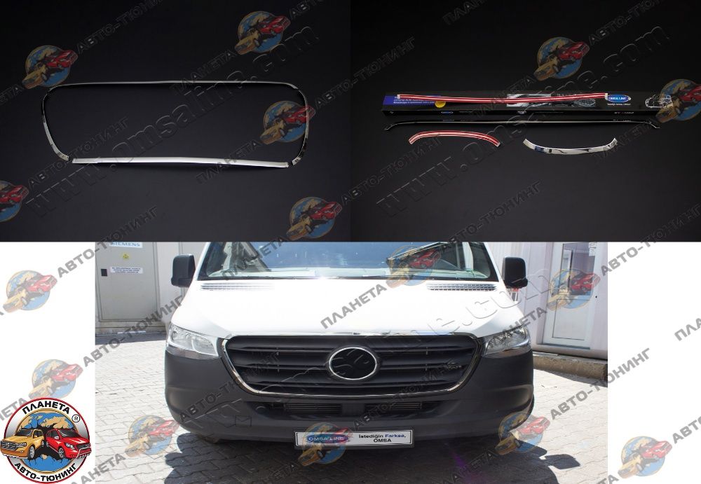 Хром решетка ручки зеркала накладки Mercedes Sprinter W907 2018-2022