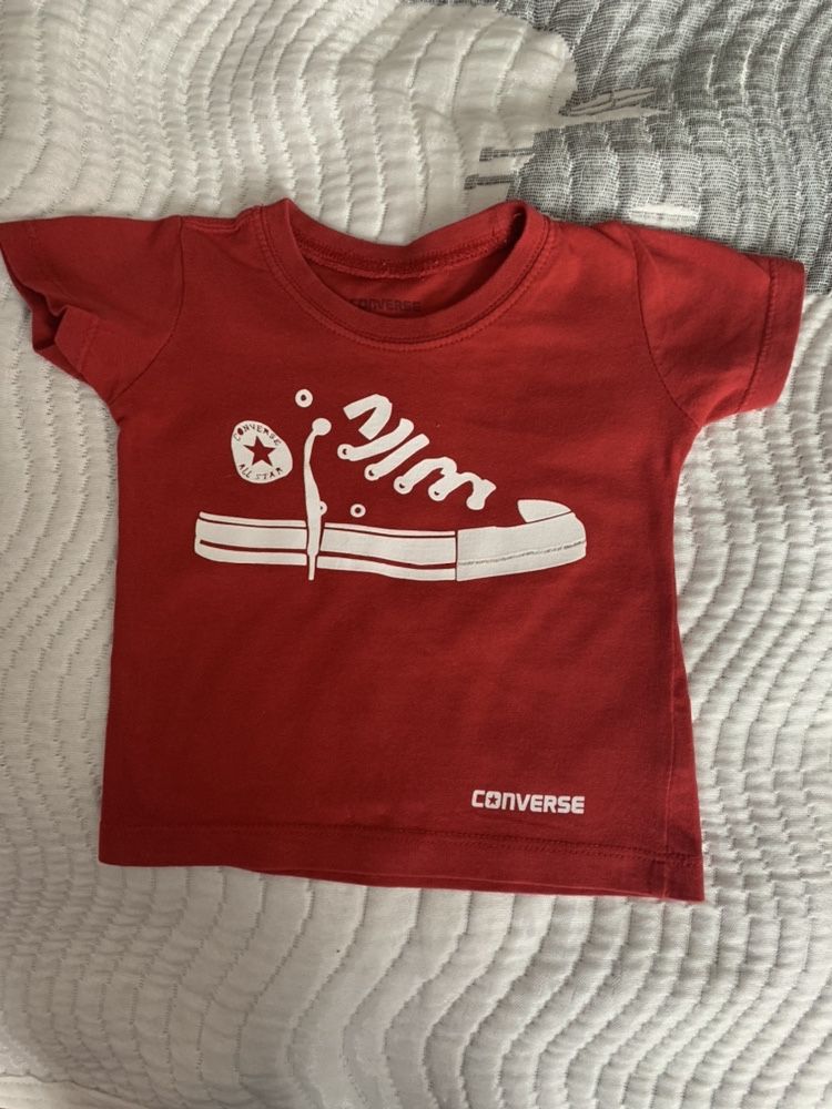 Converse t-shirt bluzka czerwony kultowy markowy premium 3/6 mc