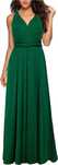 Zielona sukienka koktajlowa elegancka maxi letnia wielofunkcyjna L 40