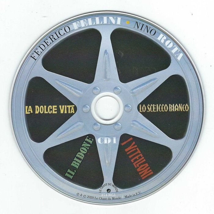 2 CD Nino Rota - La Dolce Vita (2020) (Le Chant Du Monde) Digipak