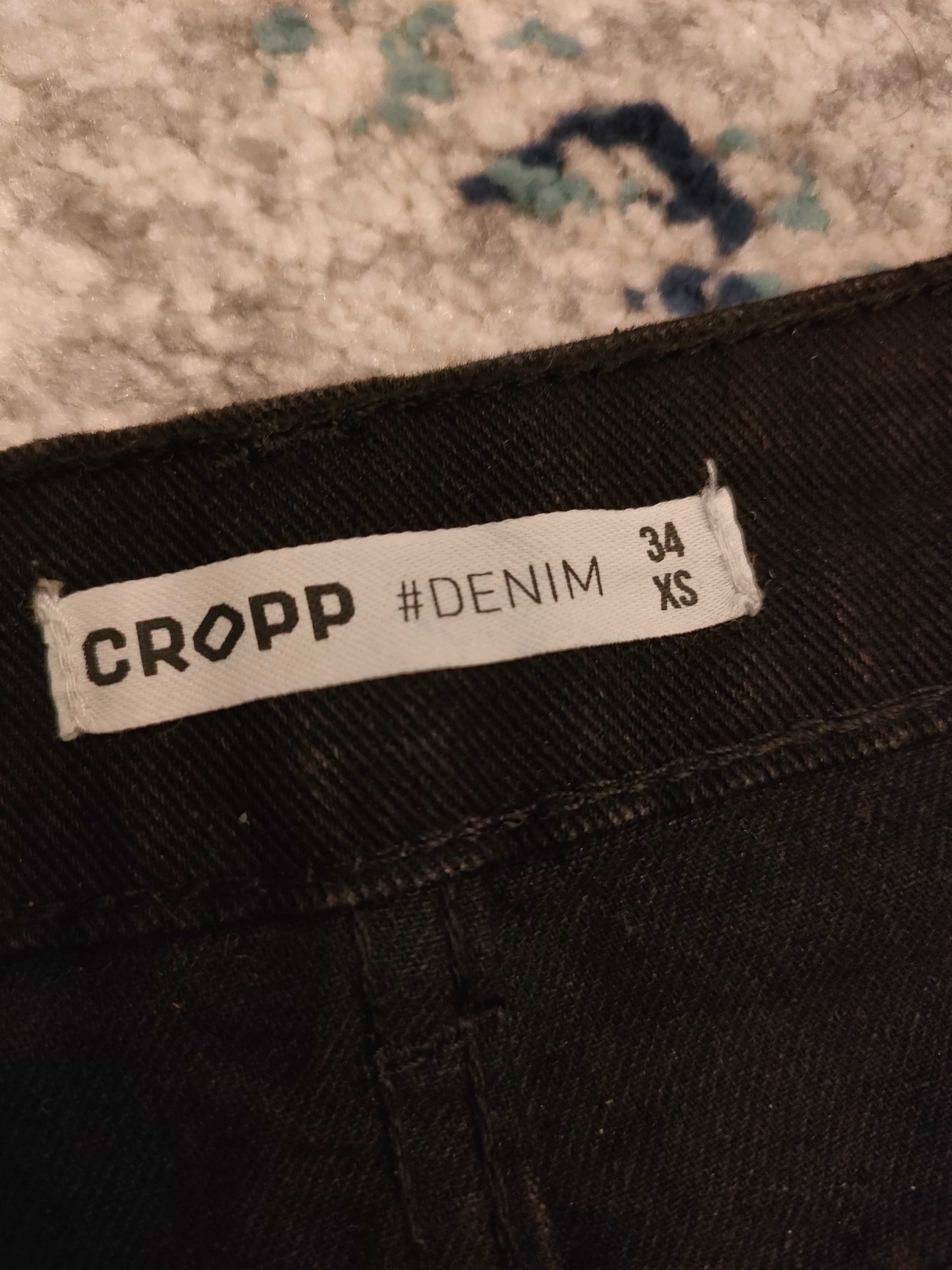 Czarna jeansowa spódnica Cropp r. XS