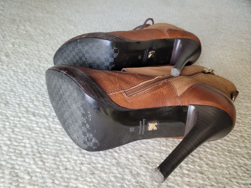 Botki wysokie kozaki szpilki 38 Kazar buty