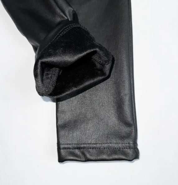 Лосини шкірзам на велюрі для дівчат, розміри на рости  104–170