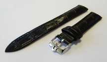 Skórzany pasek do zegarka Omega 18mm czarny