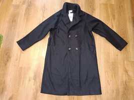 Płaszcz czarny damski 42 44 XL elegancki klasyczny jesienny lekki over