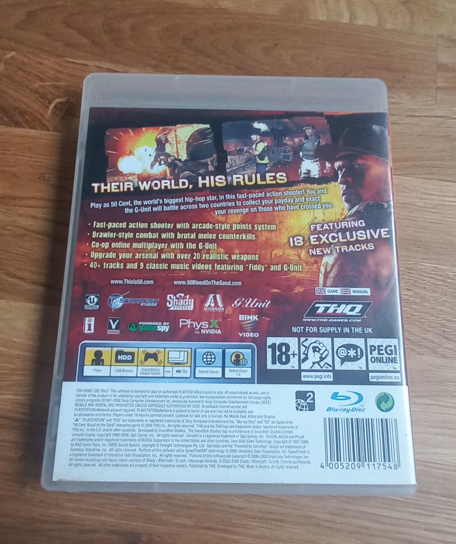 50 cent blood on the sand ps3 unikat 18 utworów