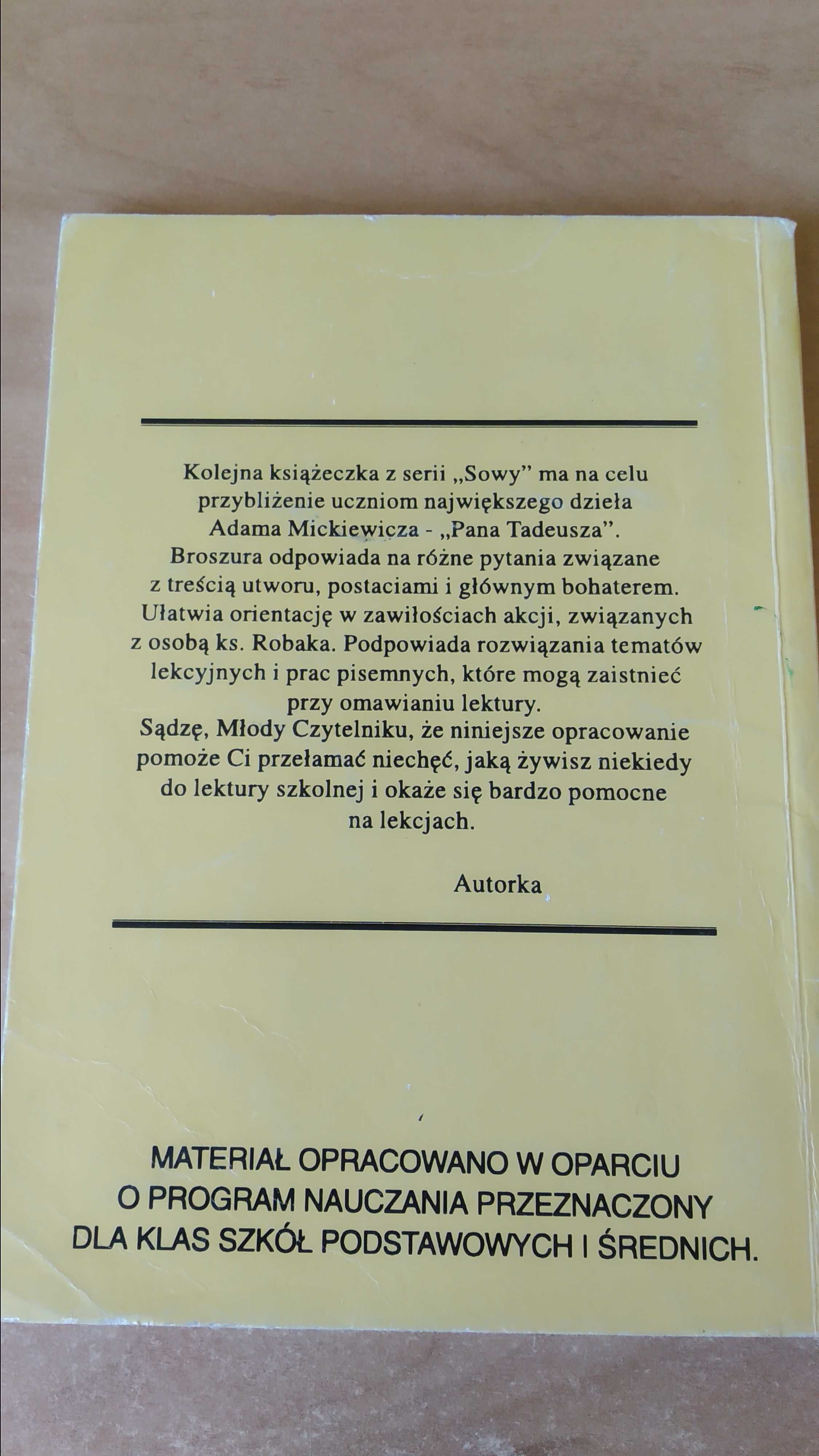,,Pan Tadeusz" - Adam Mickiewicz + opracowanie