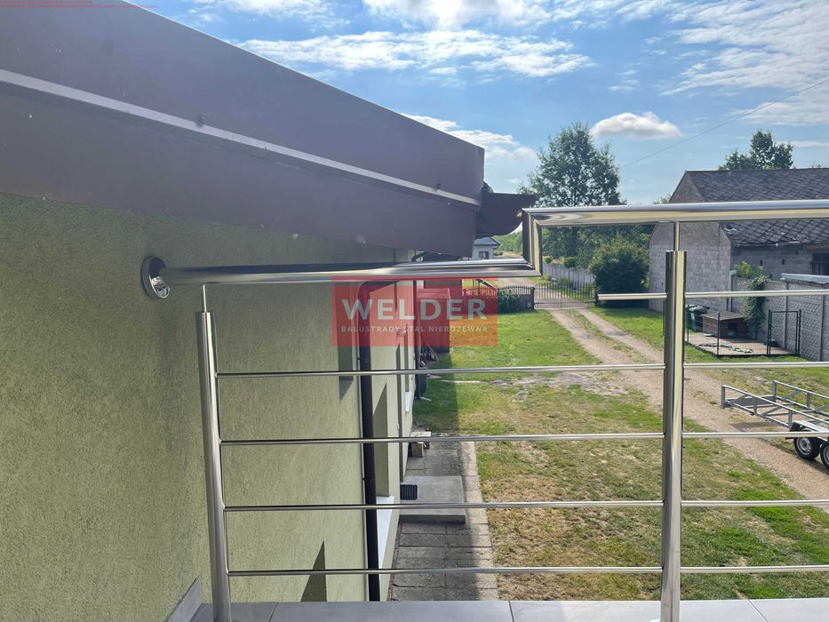 Balustrada stal nierdzewna harfa malowana antracyt