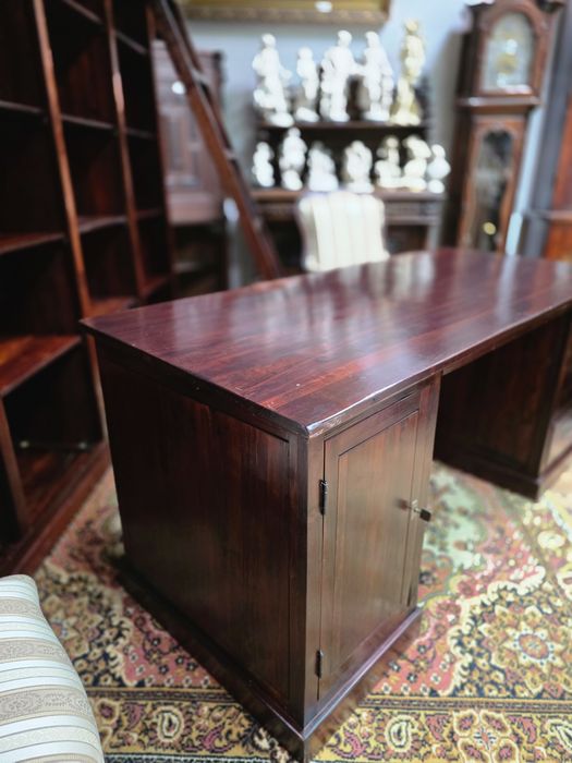 Biuro : biblioteka z drabiną I biurko #1737 Stylowy Węgrów