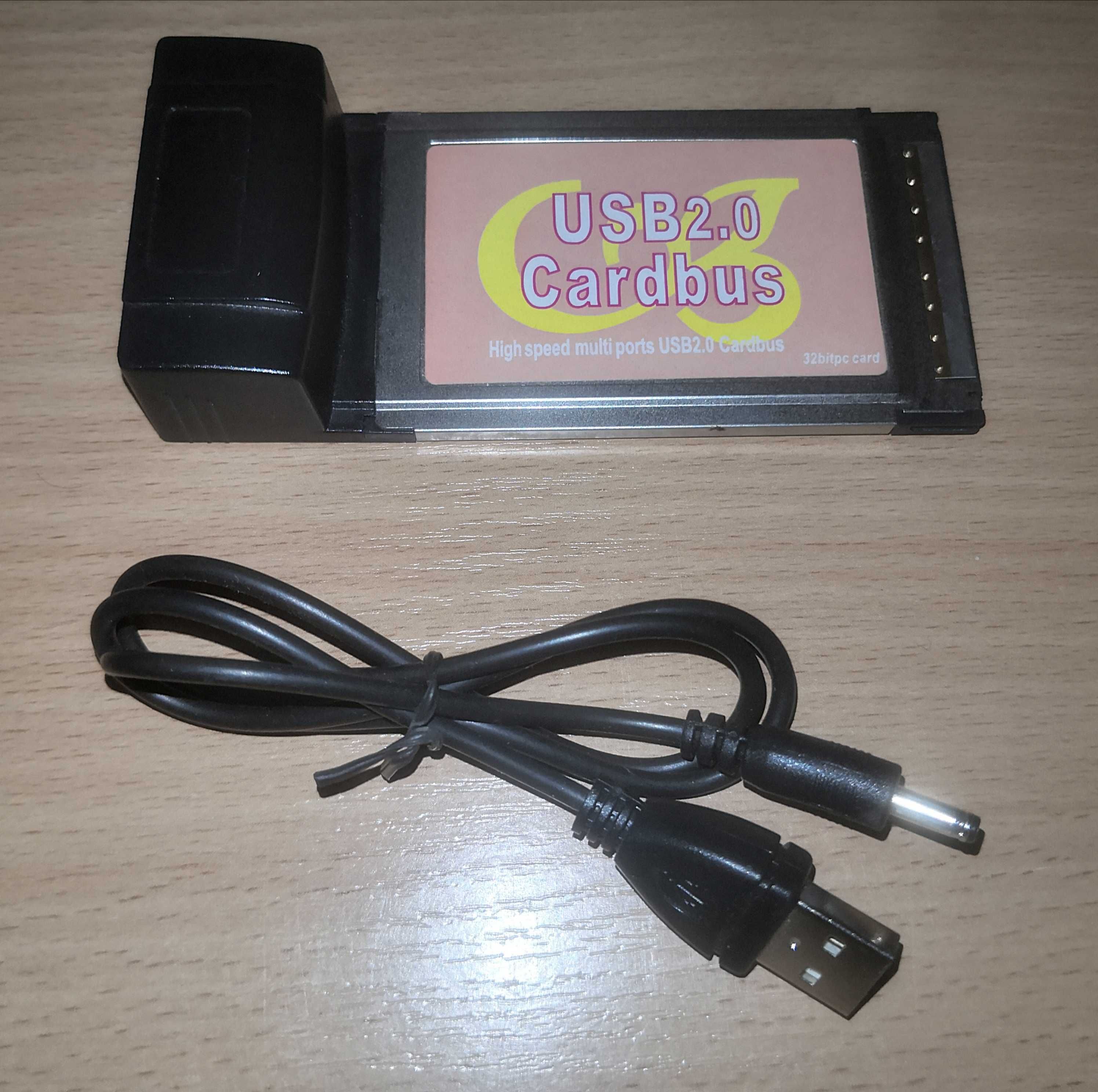 Kontroler Cardbus PCMCIA USB 2.0 hub 4 porty USB