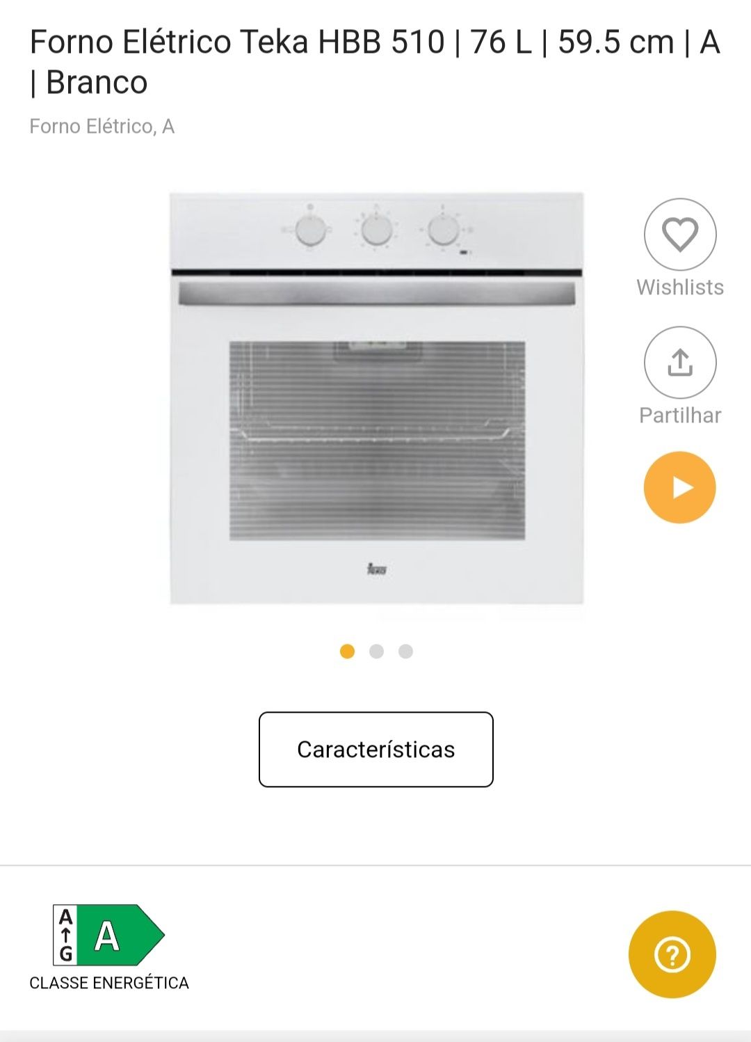 Forno elétrico Teka HBB 510 76L Branco