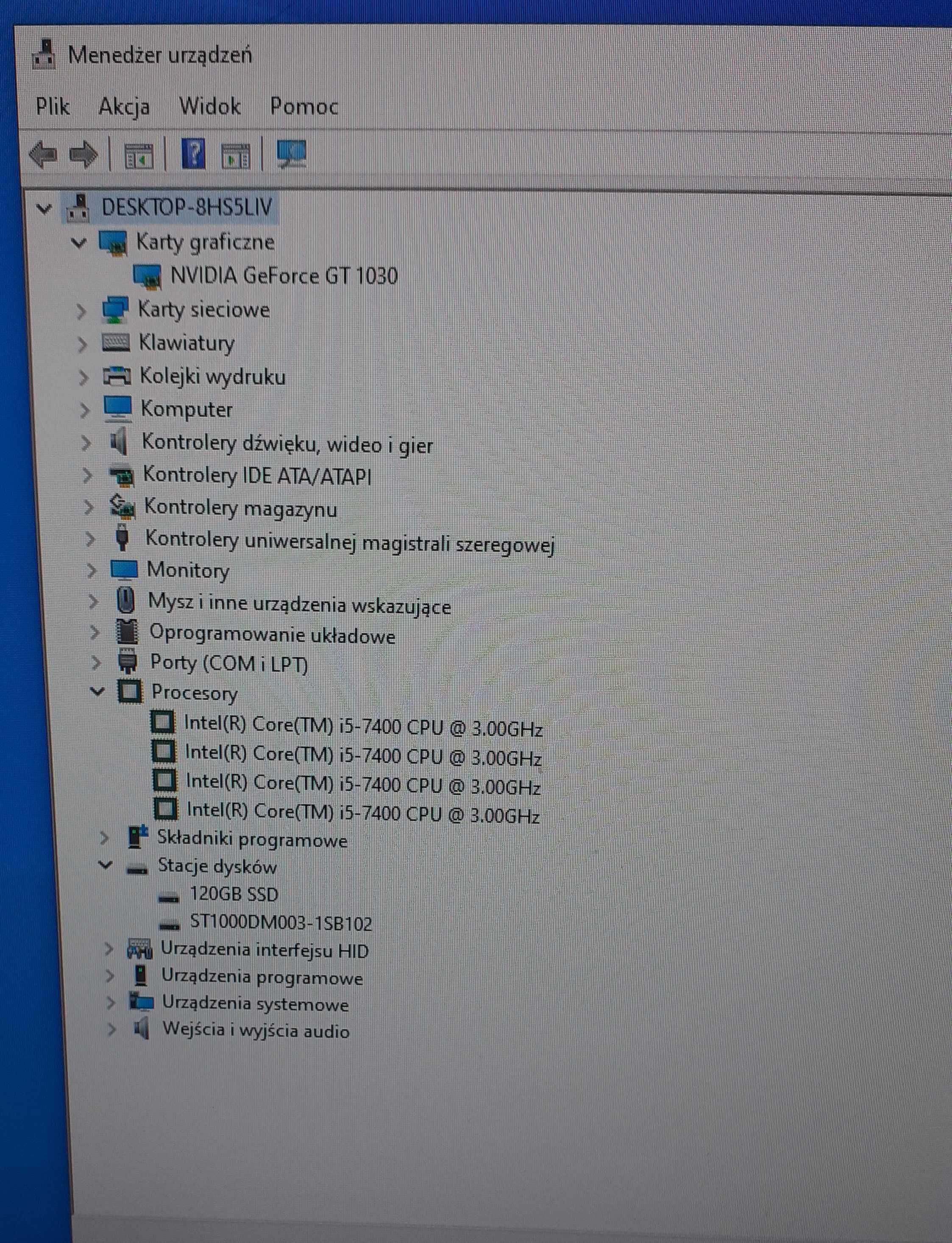 Komputer I5/16GB ram/SDD + HDD - do gier - podświetlany
