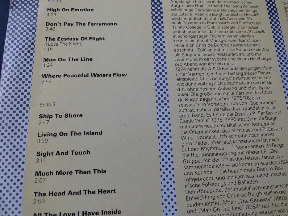 Płyta winylowa  CHRIS DE BURGH Lp.