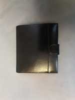 Фирменный мужской кошелёк портмоне натуральная кожа цвет чёрный