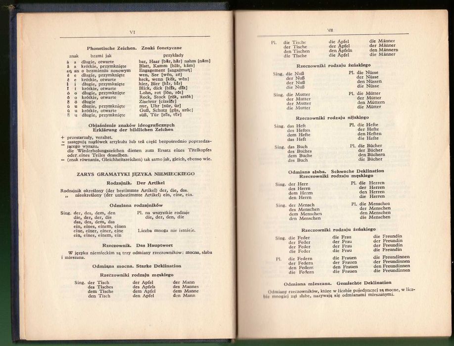 Podręczny słownik Niemiecko-Polski, Kalina, 1964 r., 751 str.