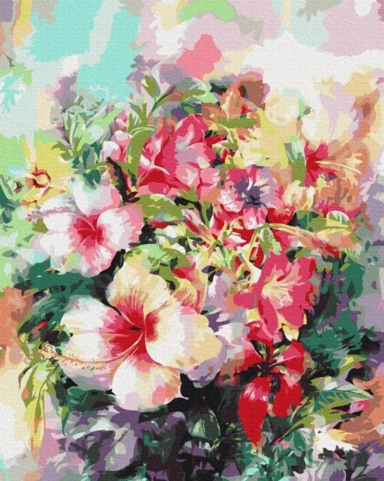 Malowanie po numerach Fantazyjny bukiet 40x50cm Malowanie po numerach