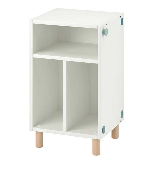 SMUSSLA Stolik nocny/regał, biały