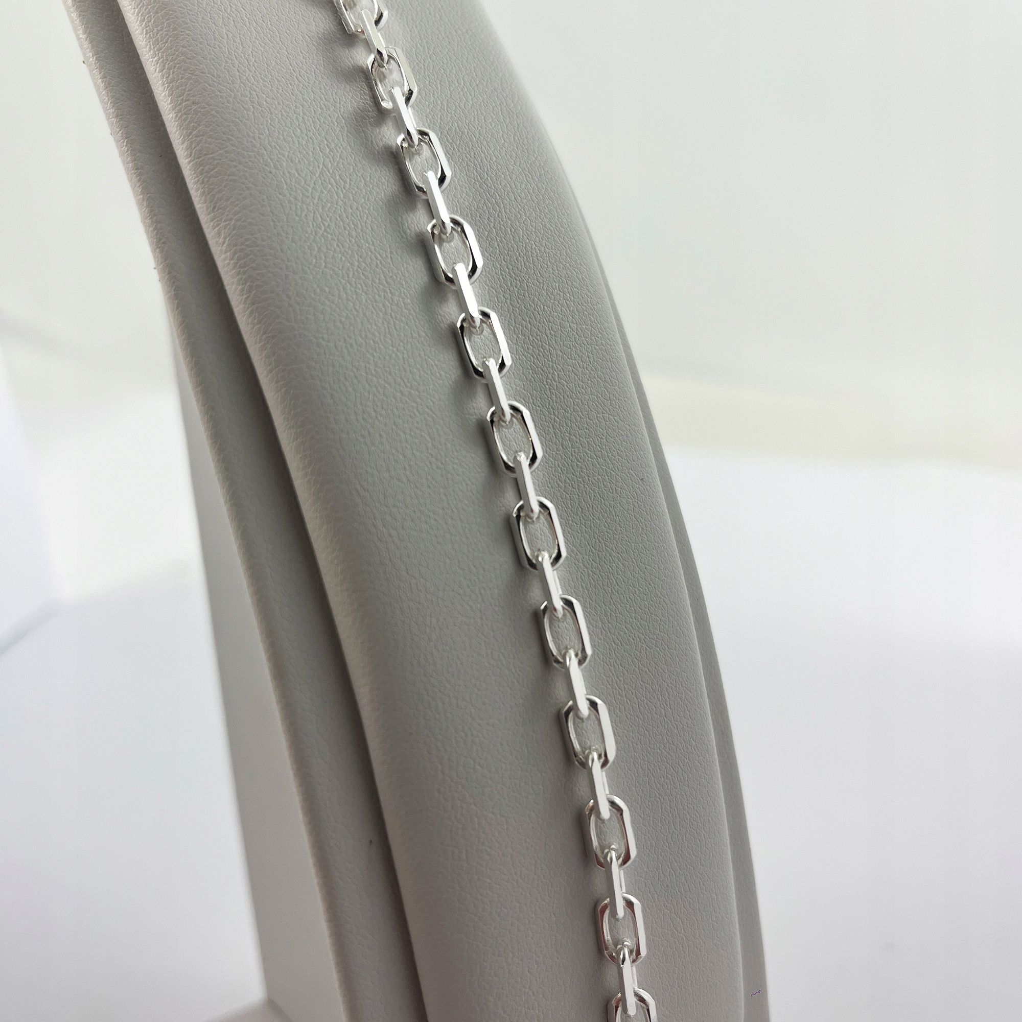 Bransoletka Męska Srebrna Ankier 4,5 Mm 925 + Eleganckie Pudełko Preze