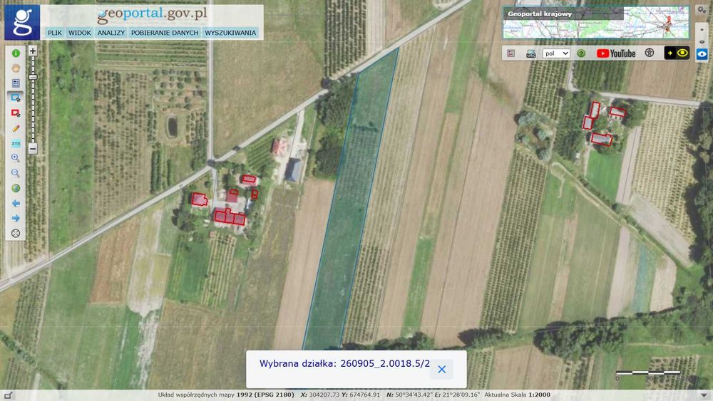 1,05 ha II klasa ziemi. Placówka.