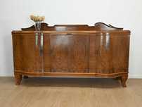 długa jasna orzechowa komoda około 1940 rok 072304