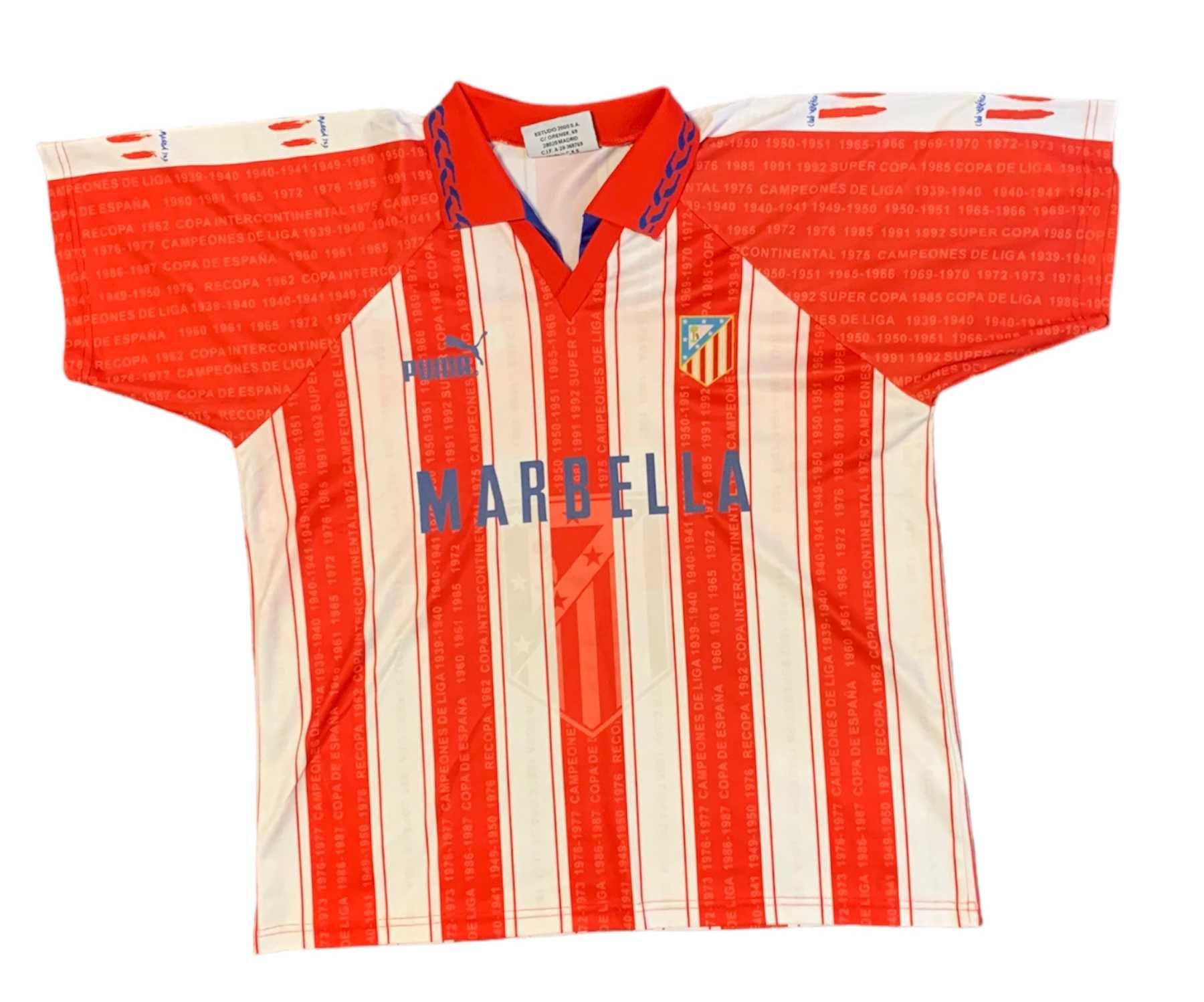 Camisola Atlético Madrid 'Simeone 14' Principal Época 1995/1996 L