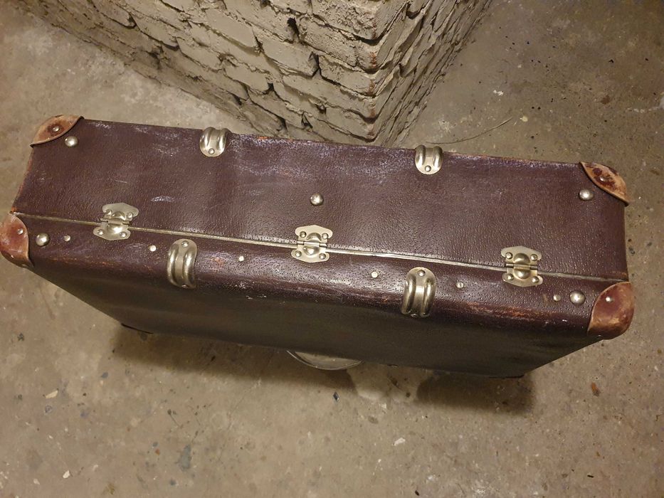 Duża Przedwojenna walizka 65x40x18cm prawie 100 lat!
