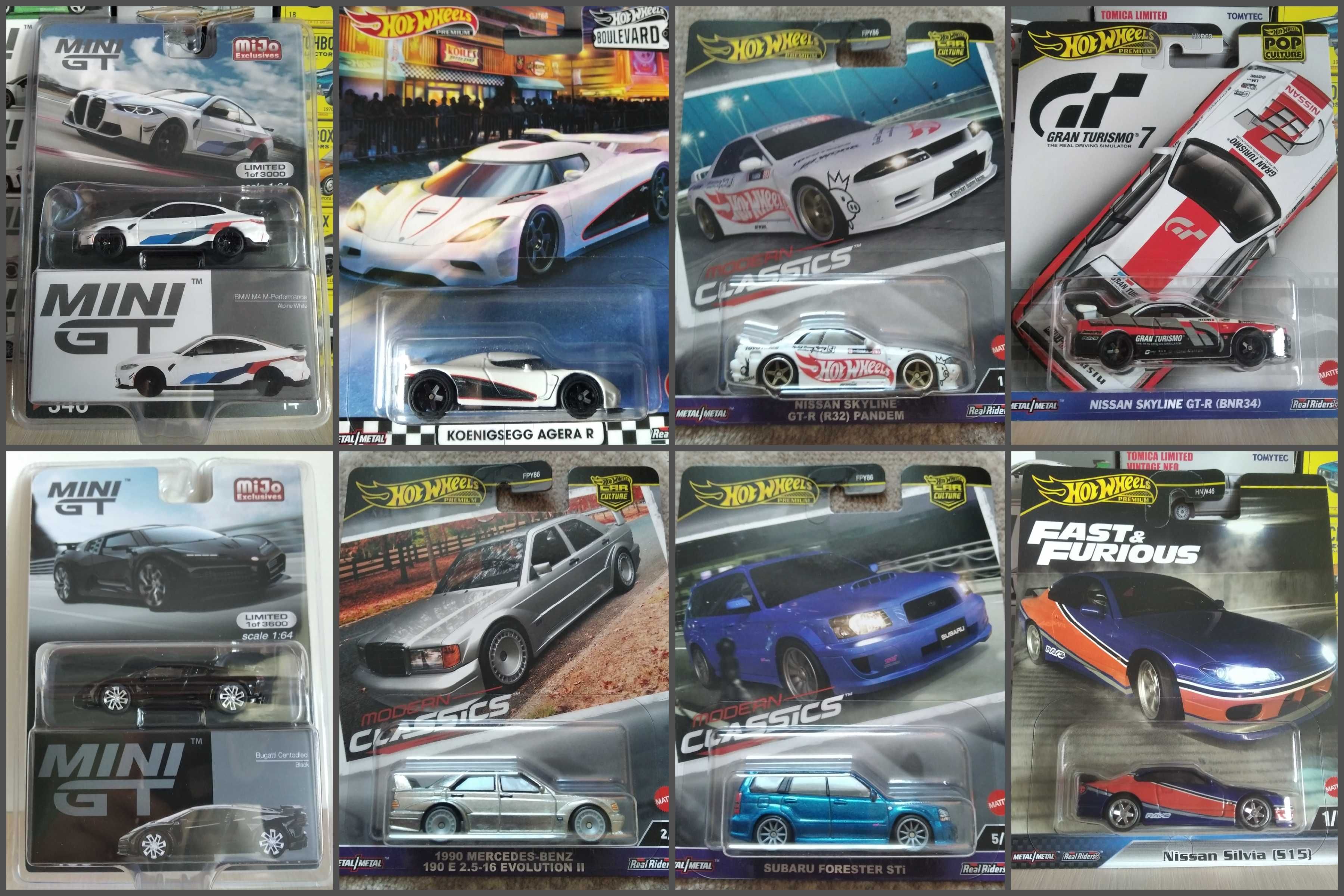 Моделі Hot Wheels/Mini GT/Tomica/Tarmac/Kyosho (800), машинки хот вілс