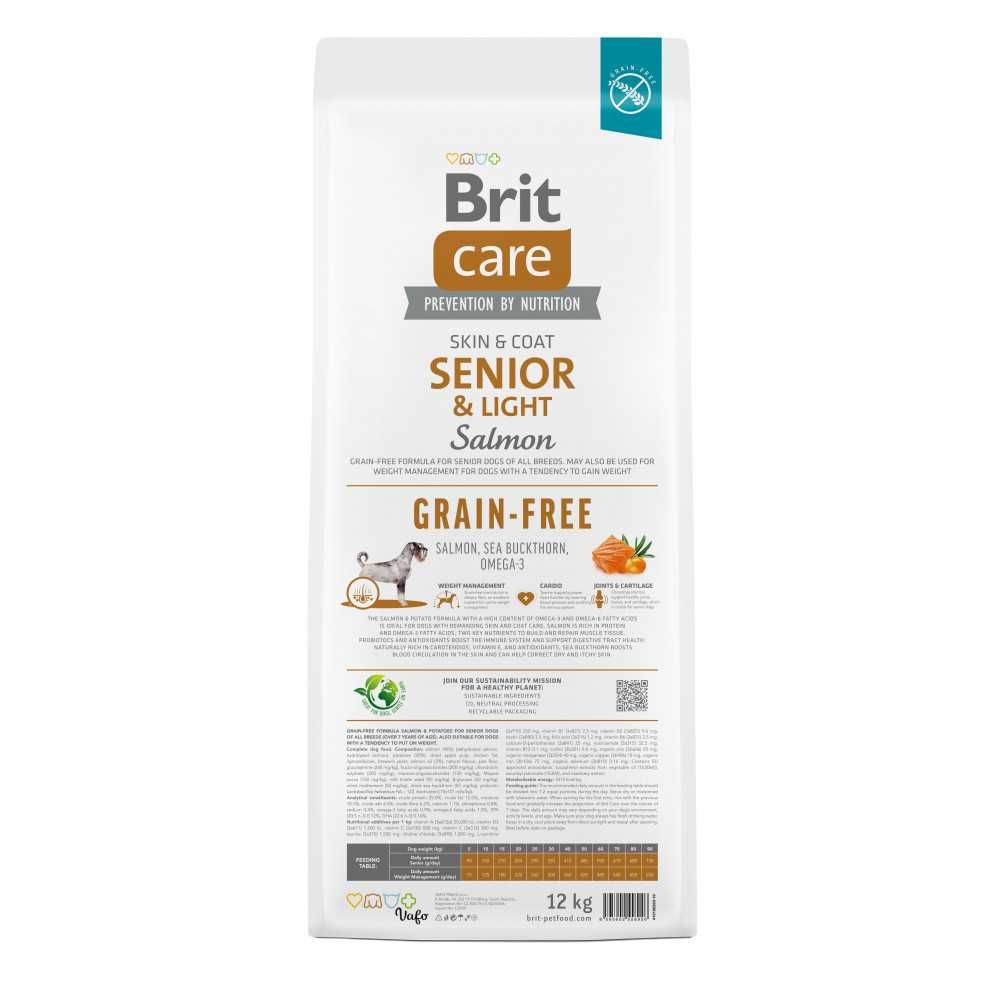 Brit Care Dog GF Senior Light Корм для стареющих собак лосось 3кг,12кг