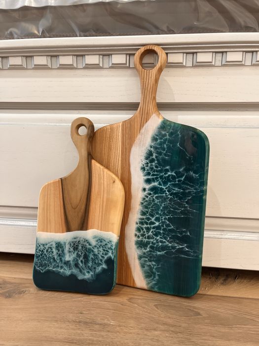 Deska kuchenna z żywicą epoksydową! Deska do serwowania.