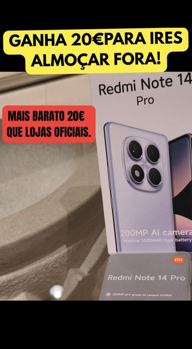 Telemóvel smartphone Redmi Note 14 Pro 4G novo e selado, 256G