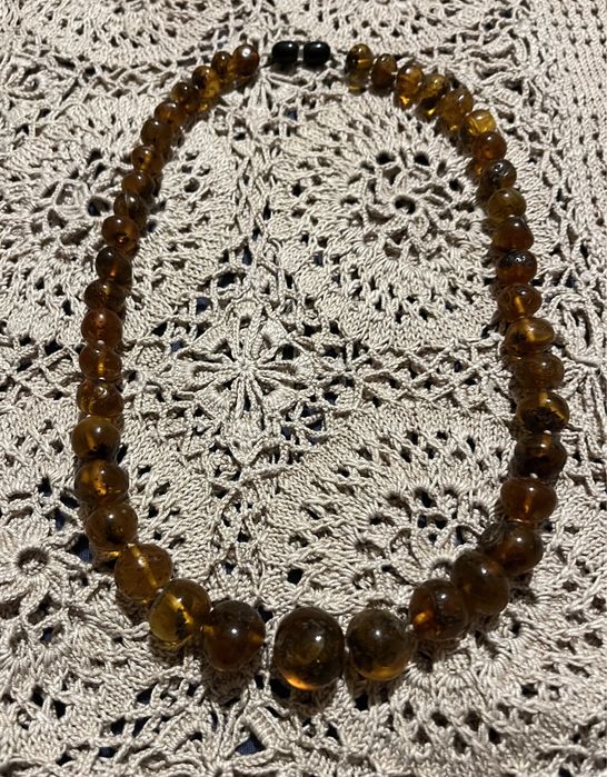 Bursztyn naturalny szlifiwany korale