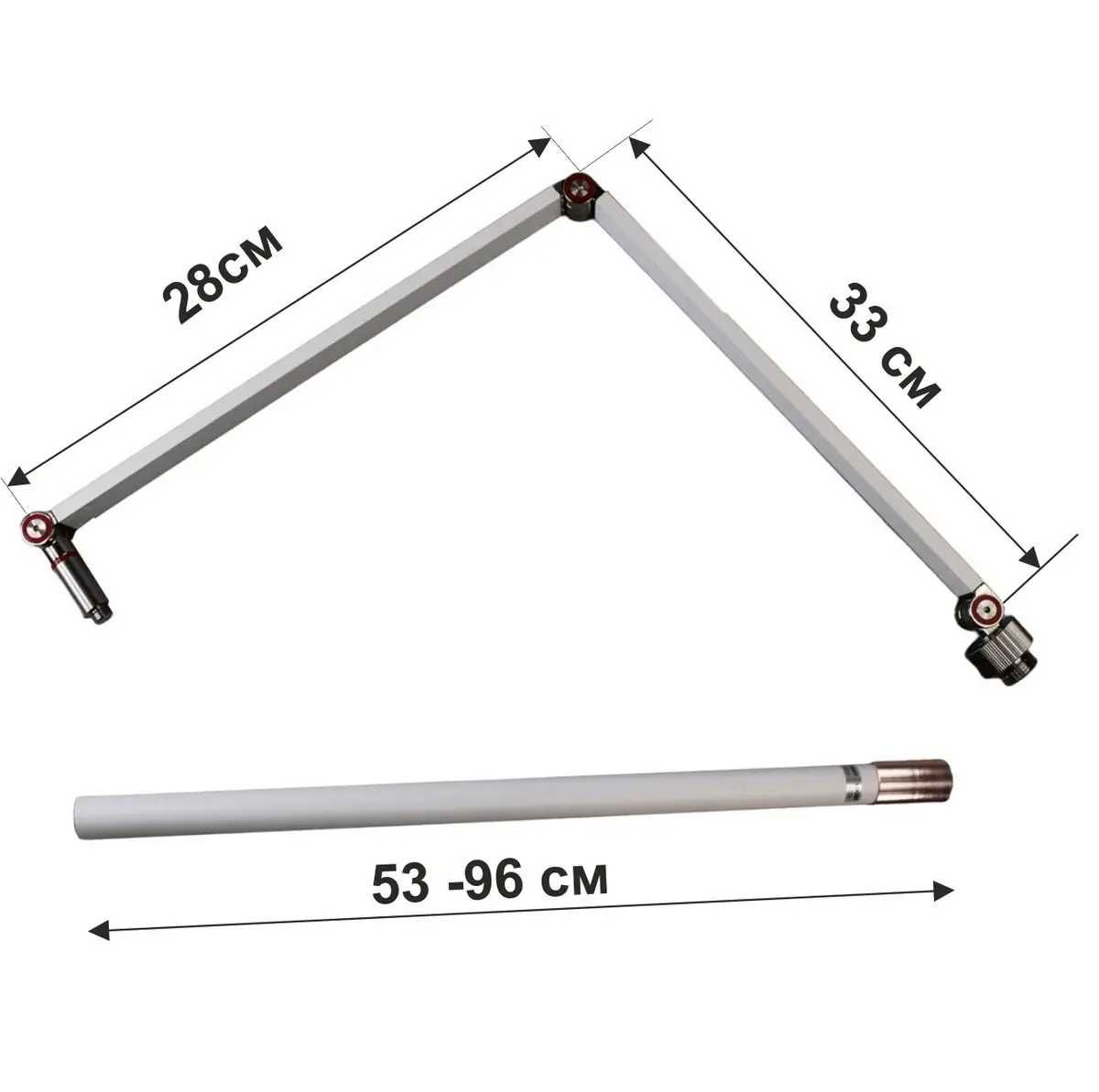 Безтіньова підлогова LED-лампа Smart MOON Light HD-M2X, 20 Вт, Біла