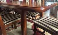 Rozkladany stoół z krzeslami do salonu 140/220 na 90 i 6 lub 8 krzesel