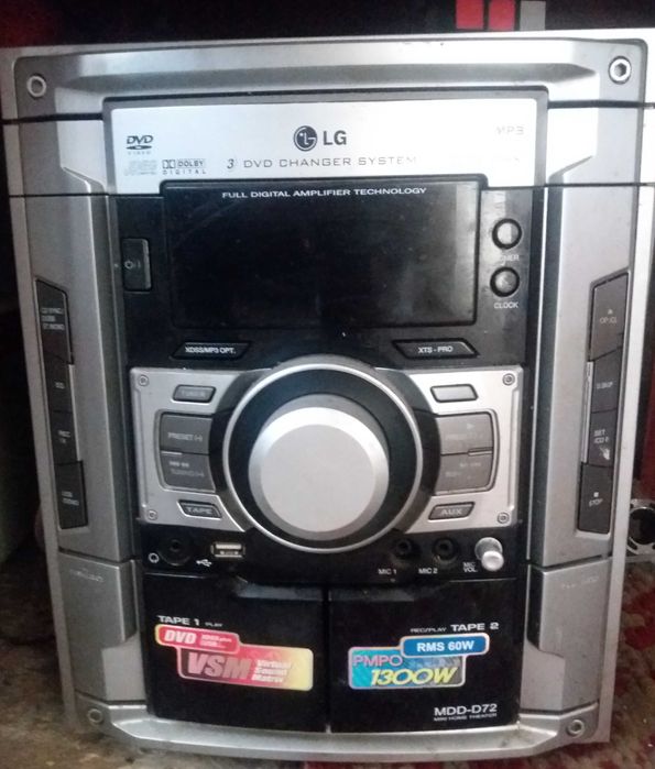 Музыкальный центр LG MDD-D72  под флешку Караоке DVD диски и не только