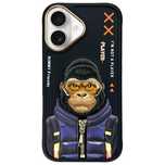 Nimmy etui iPhone 16 6.1" czarny/black   Cool&Cute 2.0 Monkey