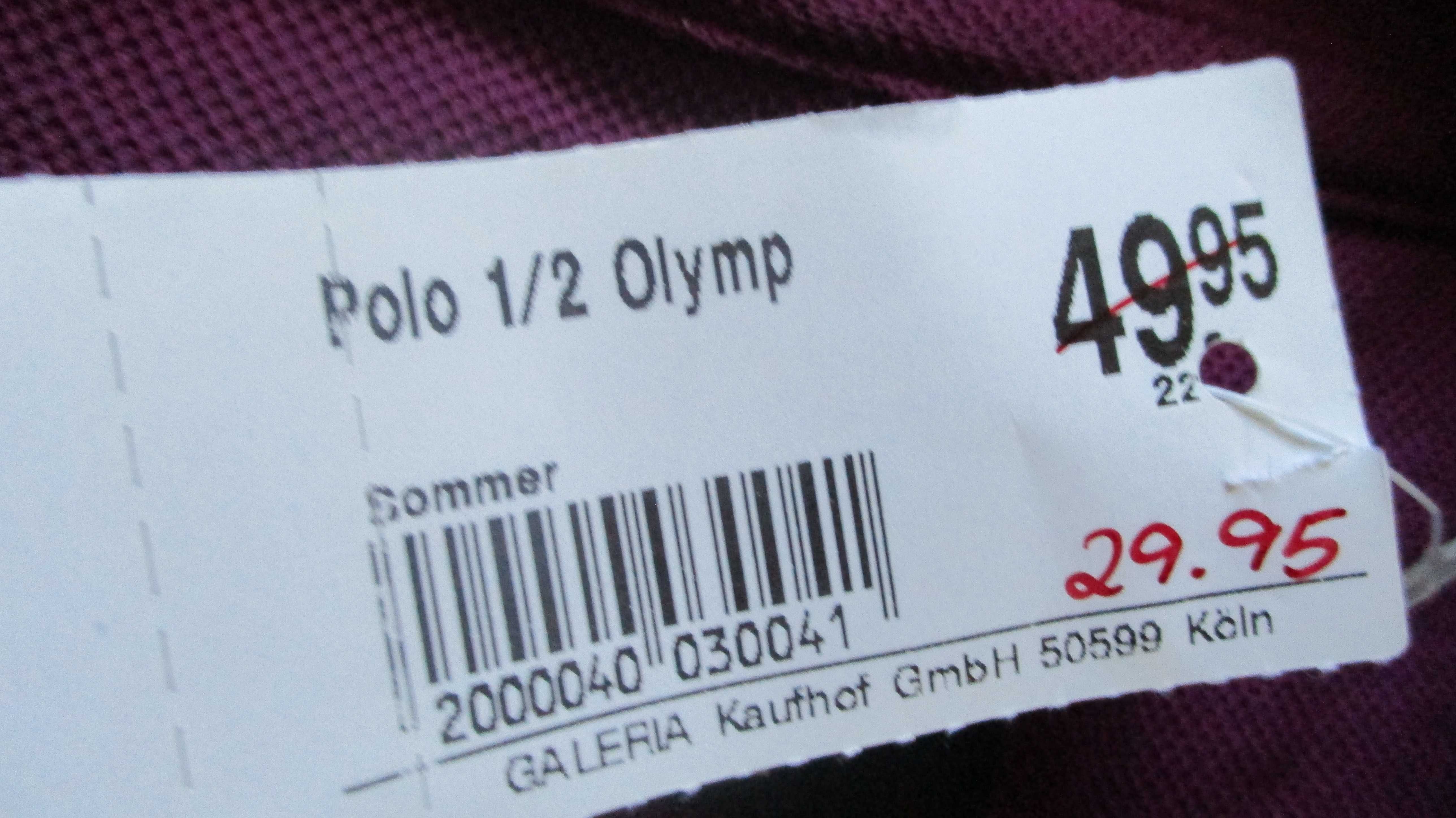 Koszulka polo Olymp /XL filoletowa -nowa z kartką